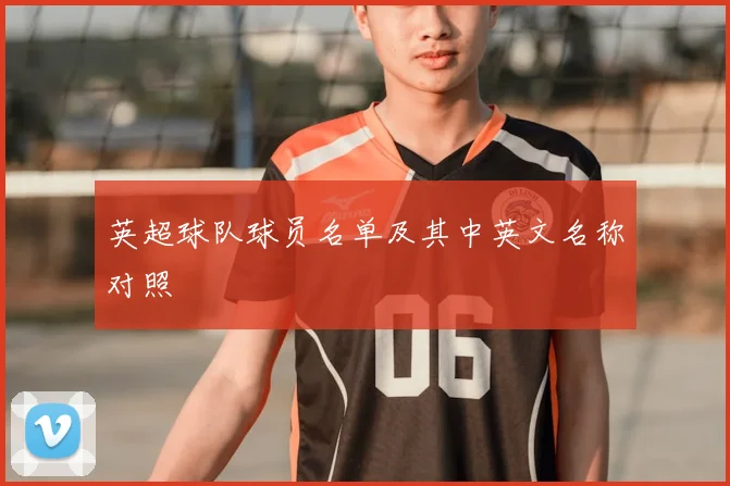 英超球队球员名单及其中英文名称对照